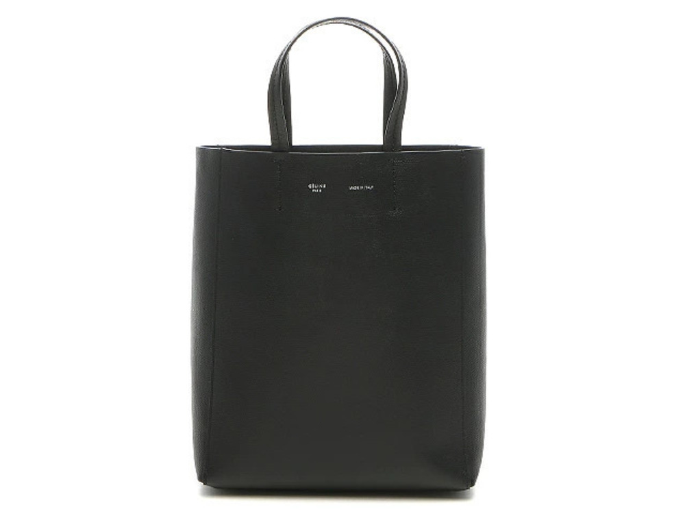 Celine Cabas 2way Shoulder Bag Grained Calfskin Black